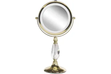Sminkspegel Beliani Maury Guld GOLD VALUE_MISSING_2 - Interiør - Speil - Speil med belysning