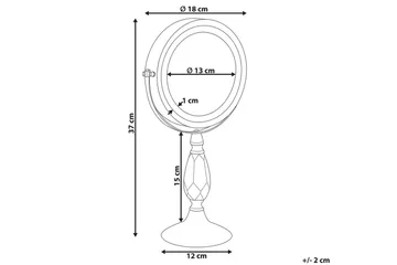 Sminkspegel Beliani Maury Guld GOLD VALUE_MISSING_3 - Interiør - Speil - Sminkespeil