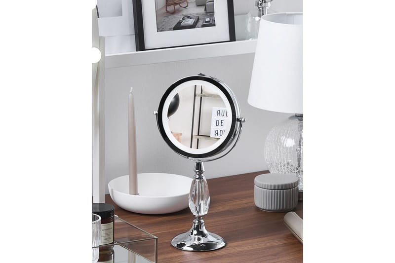 Sminkspegel Beliani Maury Guld Silver VALUE_MISSING_1 - Interiør - Speil - Sminkespeil