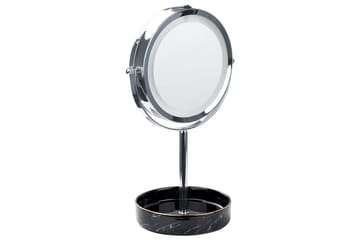 Sminkspegel Beliani Savoie Guld/Svart Silver||Black - Interiør - Speil - Speil med belysning