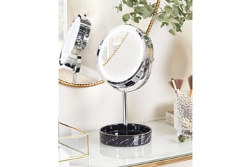 Sminkspegel Beliani Savoie Guld/Svart Silver||Black - Interiør - Speil - Speil med belysning