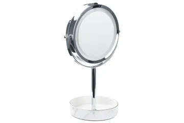 Sminkspegel Beliani Savoie Guld/Svart Silver||White - Interiør - Speil - Speil med belysning