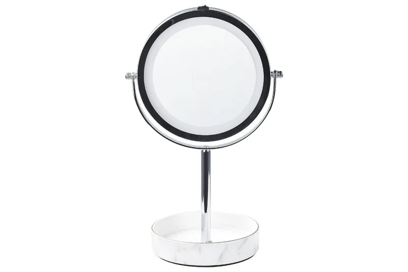 Sminkspegel Beliani Savoie Guld/Svart Silver||White