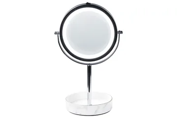 Sminkspegel Beliani Savoie Guld/Svart Silver||White - Interiør - Speil - Speil med belysning