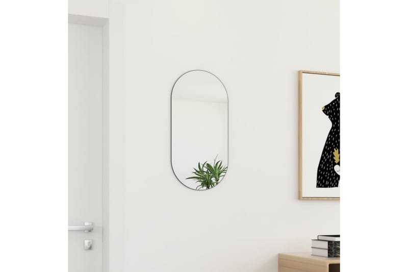 Speil 60x30 cm glass - Hvit - Gangspeil - Veggspeil