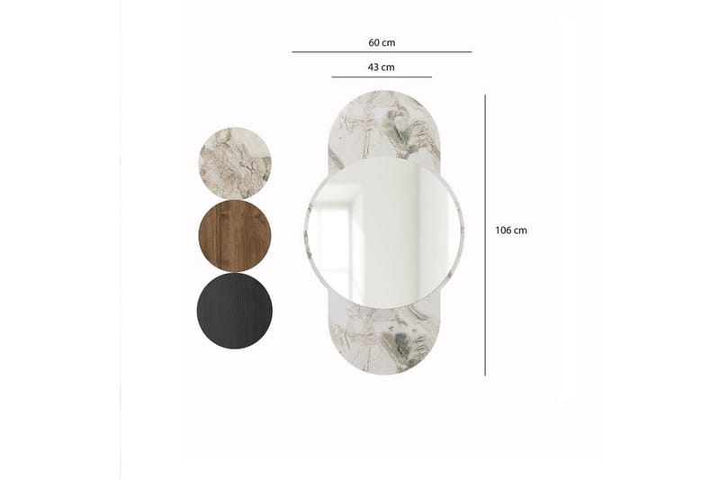 Speil Ewelina Marmor - Hvit - Interiør - Speil - Gangspeil