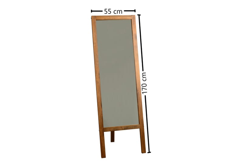 Speil Korfhage 55 cm - Mørke Valnøtt - Gulvspeil - Helkroppsspeil