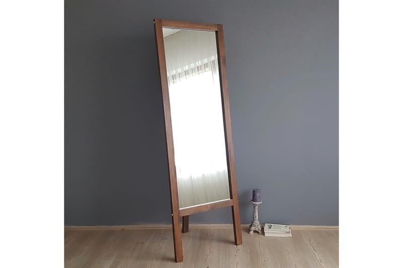 Speil Korfhage 55 cm - Mørke Valnøtt - Gulvspeil - Helkroppsspeil