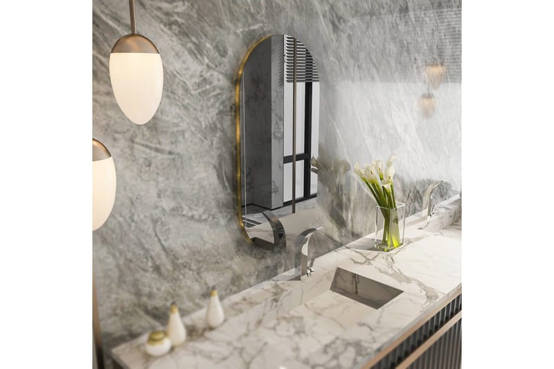 Speil Riory Mørk grå / Gull - Mørk grå / Gull - Interiør - Speil - Gangspeil