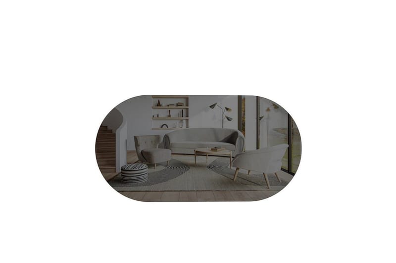 Speil Riory Mørk grå / Gull, Mørk grå / Gull