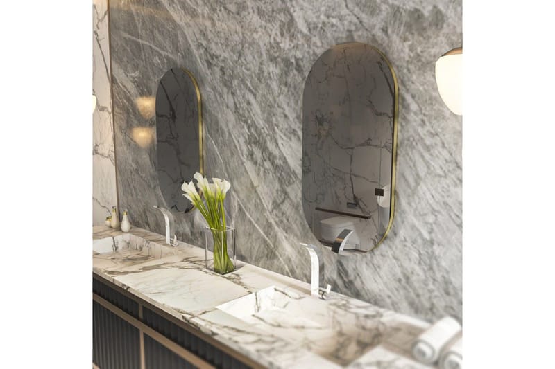 Speil Riory Mørk grå / Gull - Mørk grå / Gull - Interiør - Speil - Gangspeil