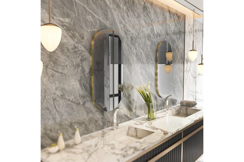 Speil Riory Mørk grå / Gull - Mørk grå / Gull - Interiør - Speil - Gangspeil