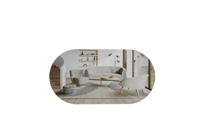 Speil Riory Transparent / Gull, Transparent / Gull