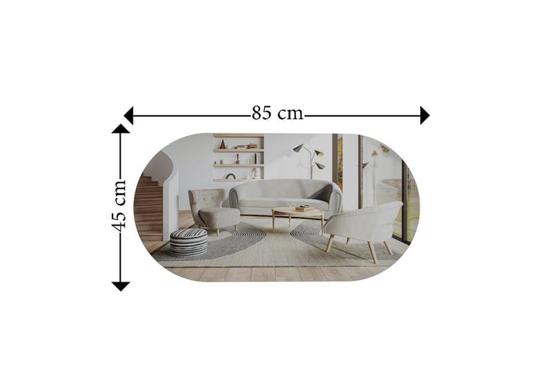 Speil Riory Transparent / Gull - Transparent / Gull - Interiør - Speil - Gangspeil