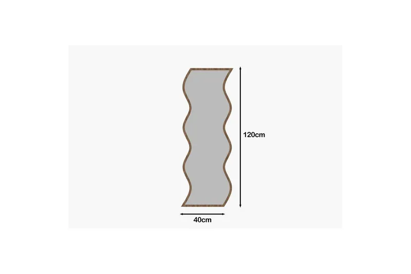 Speil Safidon Hvit / Valnøtt - Hvit / Valnøtt - Interiør - Speil - Gangspeil
