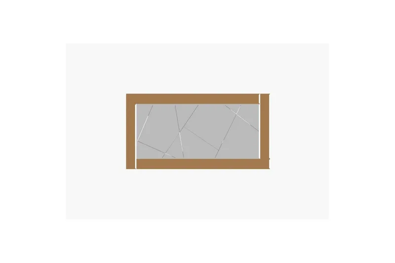 Speil Virlin Bronse / Hvit, Bronse / Hvit