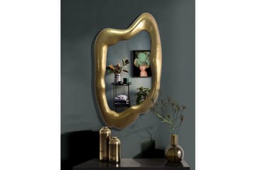 Speil Wohnling Asymmetrisk metall tykt metallramme oval 100 cm - Interiør - Speil - Gangspeil