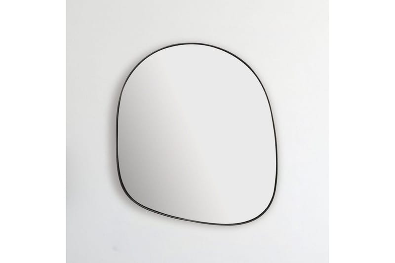 Speil Wohnling Asymmetrisk metall tykt metallramme oval 60 cm - Interiør - Speil - Gangspeil
