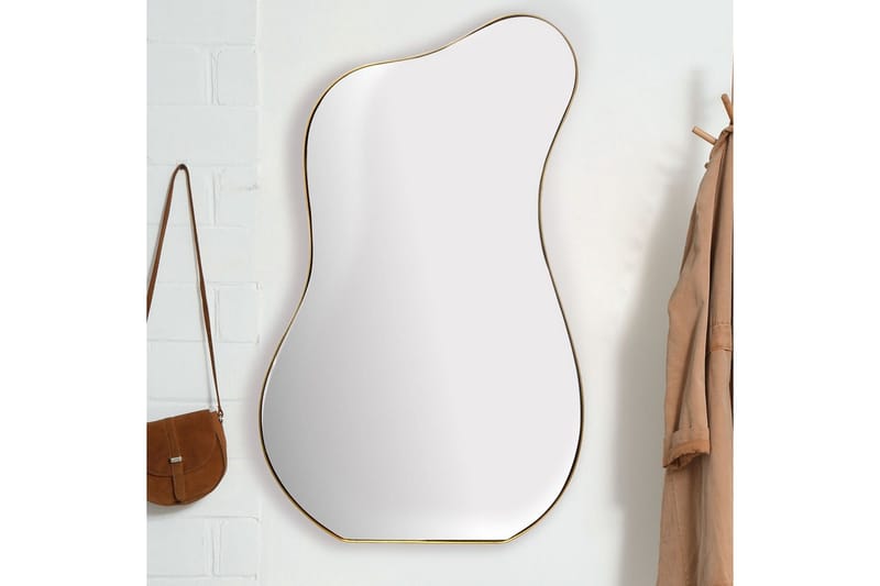 Speil Wohnling Asymmetrisk metallramme oval 100 cm - Interiør - Speil - Gangspeil