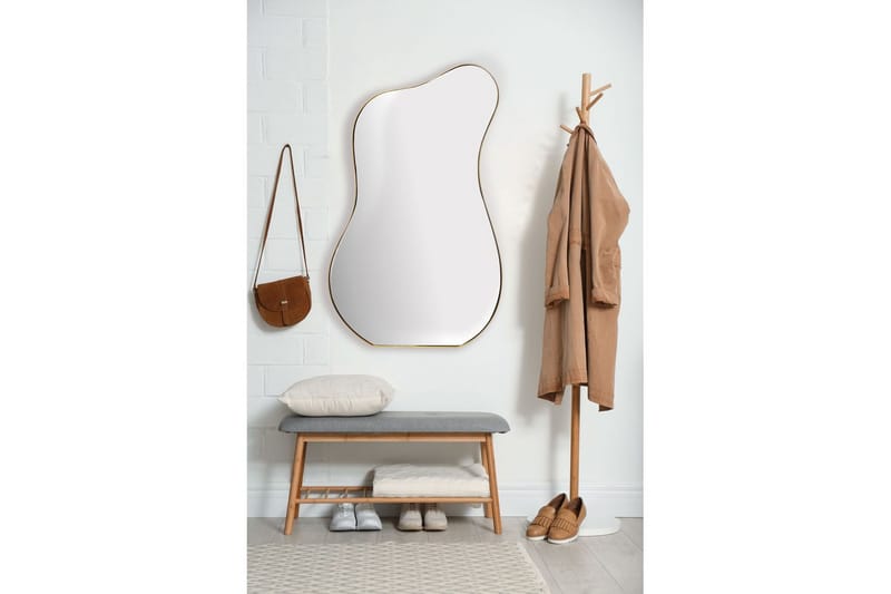 Speil Wohnling Asymmetrisk metallramme oval 100 cm - Interiør - Speil - Gangspeil
