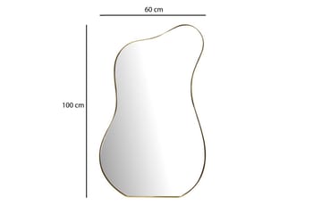 Speil Wohnling Asymmetrisk metallramme oval 100 cm - Interiør - Speil - Gangspeil