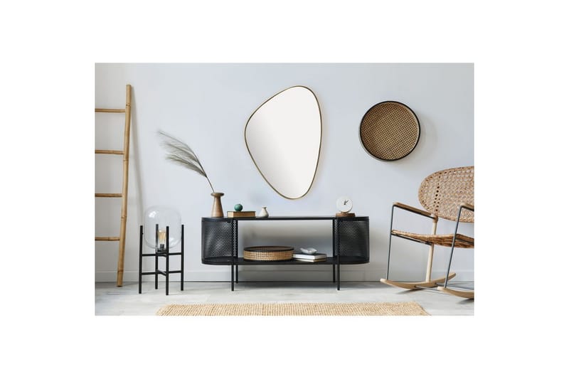 Speil Wohnling Asymmetrisk metallramme oval 70 cm - Interiør - Speil - Gangspeil