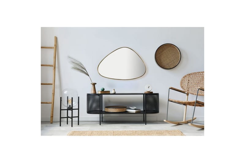 Speil Wohnling Asymmetrisk metallramme oval 70 cm - Interiør - Speil - Gangspeil