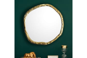 Speil Wohnling Asymmetrisk metallramme rund 60 cm - Interiør - Speil - Gangspeil