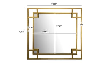 Speil Wohnling Kvadratisk geometrisk 60 cm metallramme moderne - Interiør - Speil - Gangspeil