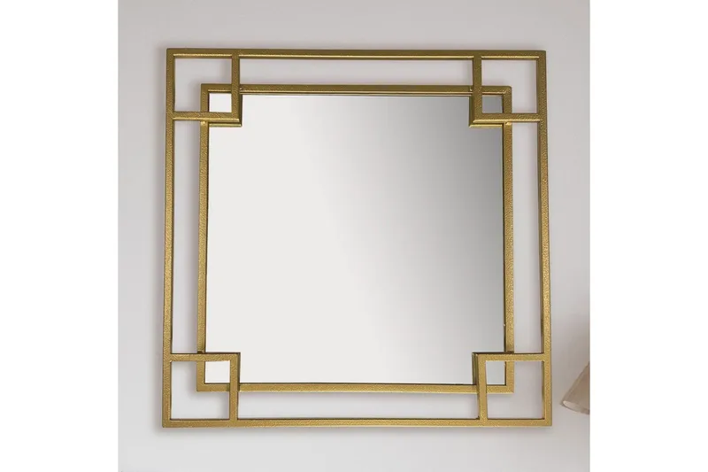 Speil Wohnling Kvadratisk geometrisk 60 cm metallramme moderne - Interiør - Speil - Gangspeil