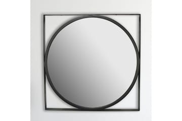 Speil Wohnling Kvadratisk ramme rund 54 cm moderne - Interiør - Speil - Gangspeil