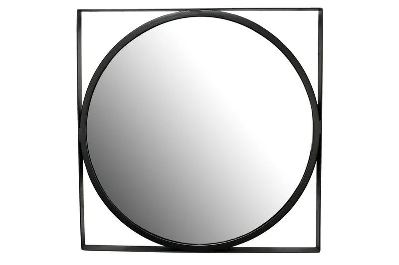 Speil Wohnling Kvadratisk ramme rund 54 cm moderne