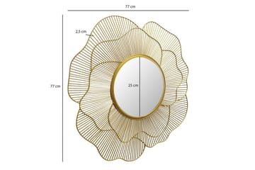 Speil Wohnling Rose metallramme rund 77 cm moderne - Interiør - Speil - Gangspeil