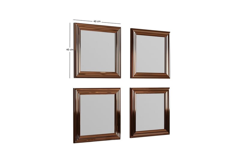 Speilsett (4 deler) Miyo Bronse - Bronse - Interiør - Speil - Speilmøbler - Speilkube