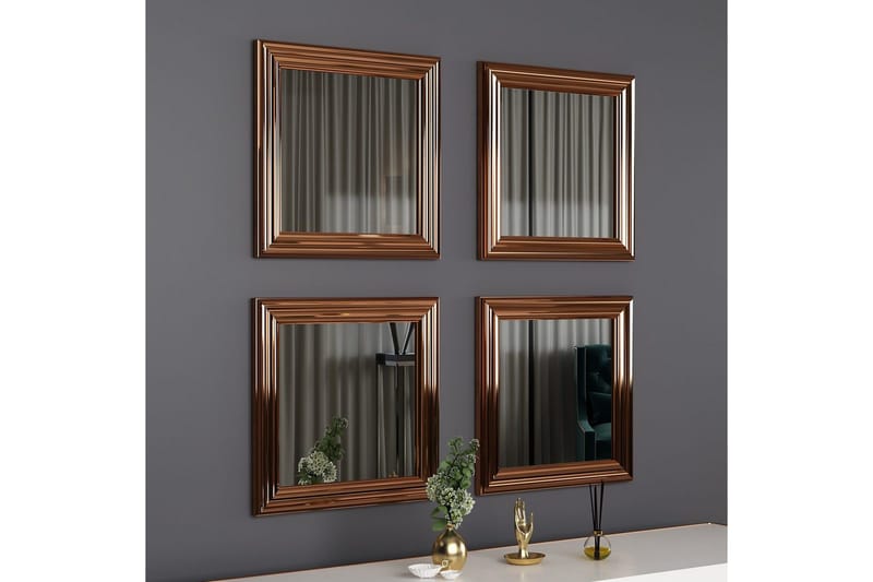 Speilsett (4 deler) Miyo Bronse - Bronse - Interiør - Speil - Speilmøbler - Speilkube
