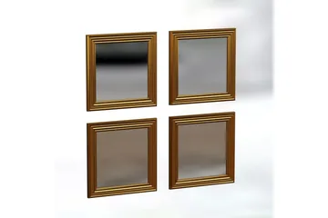 Speilsett (4 deler) Miyo Gull - Gull - Interiør - Speil - Speilmøbler - Speilkube