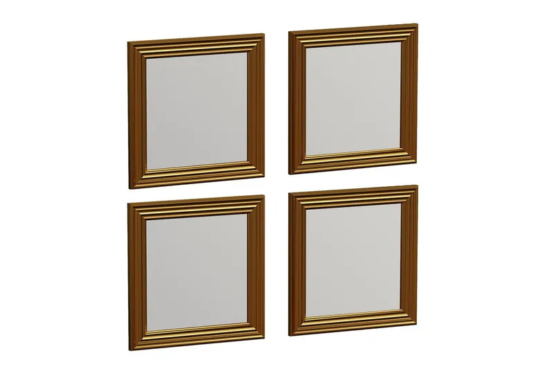 Speilsett (4 deler) Miyo Gull, Gull