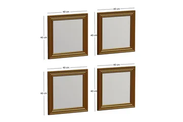 Speilsett (4 deler) Miyo Gull - Gull - Interiør - Speil - Speilmøbler - Speilkube