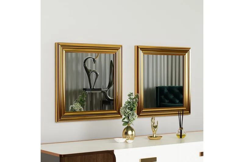 Speilsett (2 deler) Dorougradwyn Gull - Gull - Interiør - Speil - Gangspeil