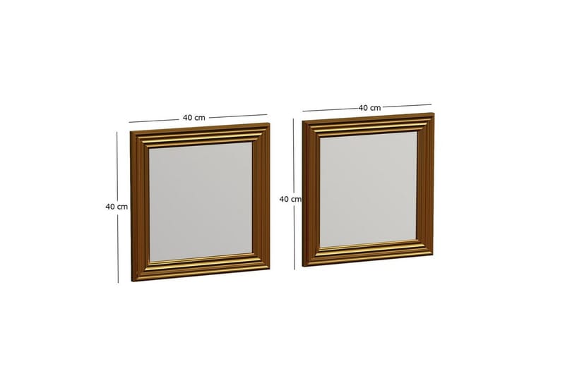 Speilsett (2 deler) Dorougradwyn Gull - Gull - Interiør - Speil - Gangspeil