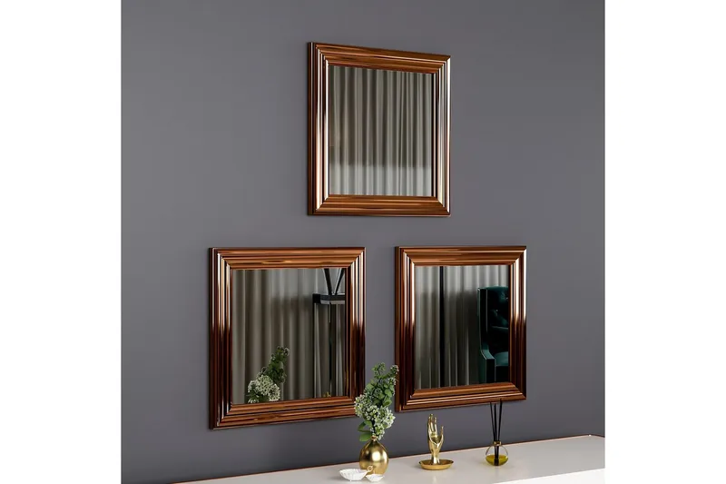 Speilsett (3 deler) Gausberto Bronse - Bronse - Interiør - Speil - Gangspeil