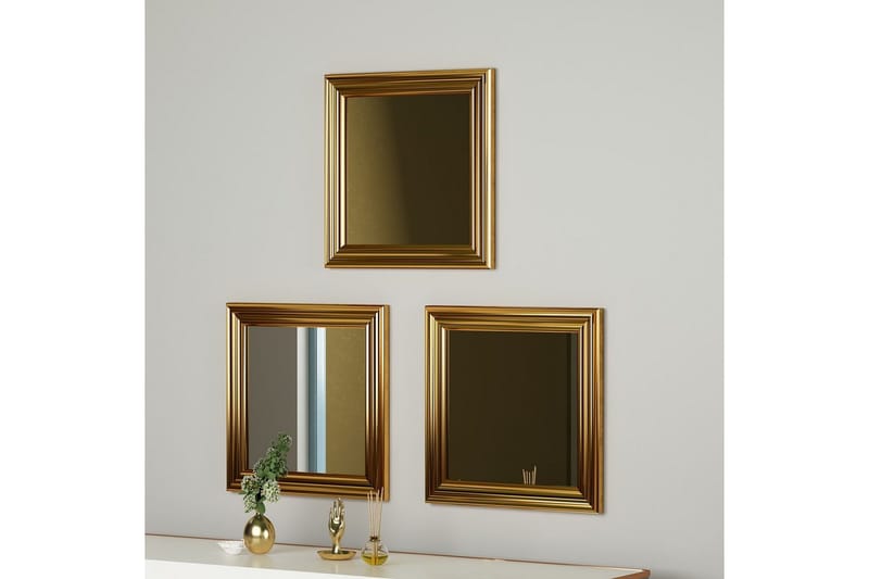 Speilsett (3 deler) Gausberto Gull - Gull - Interiør - Speil - Gangspeil