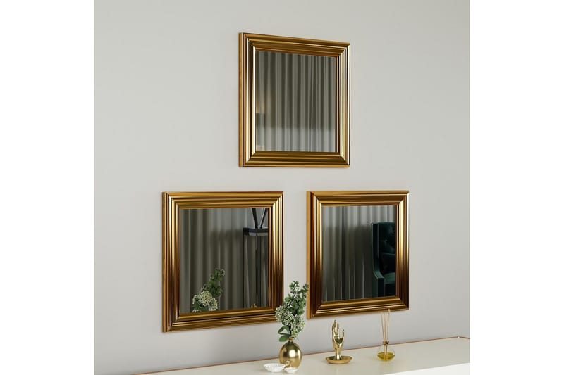 Speilsett (3 deler) Gausberto Gull - Gull - Interiør - Speil - Gangspeil