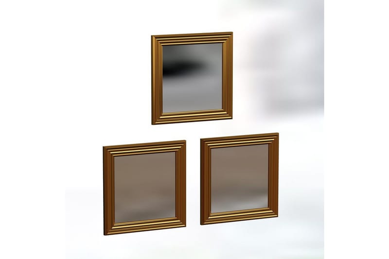 Speilsett (3 deler) Gausberto Gull - Gull - Interiør - Speil - Gangspeil