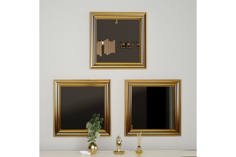 Speilsett (3 deler) Gausberto Gull - Gull - Interiør - Speil - Gangspeil