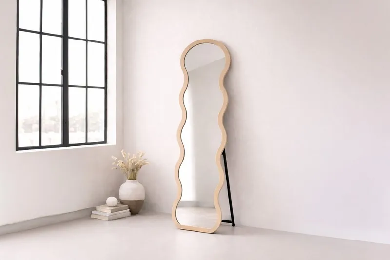Stort speil Venture Home Loui Beige - beige - Interiør - Speil - Gulvspeil