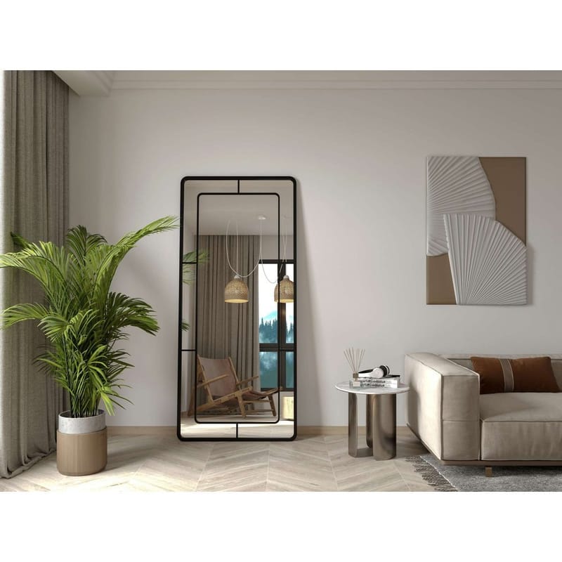 Sylron Gulvspeil 80 x 180 cm - Svart - Interiør - Speil - Gulvspeil