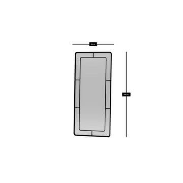Sylron Gulvspeil 80 x 180 cm - Svart - Interiør - Speil - Gulvspeil