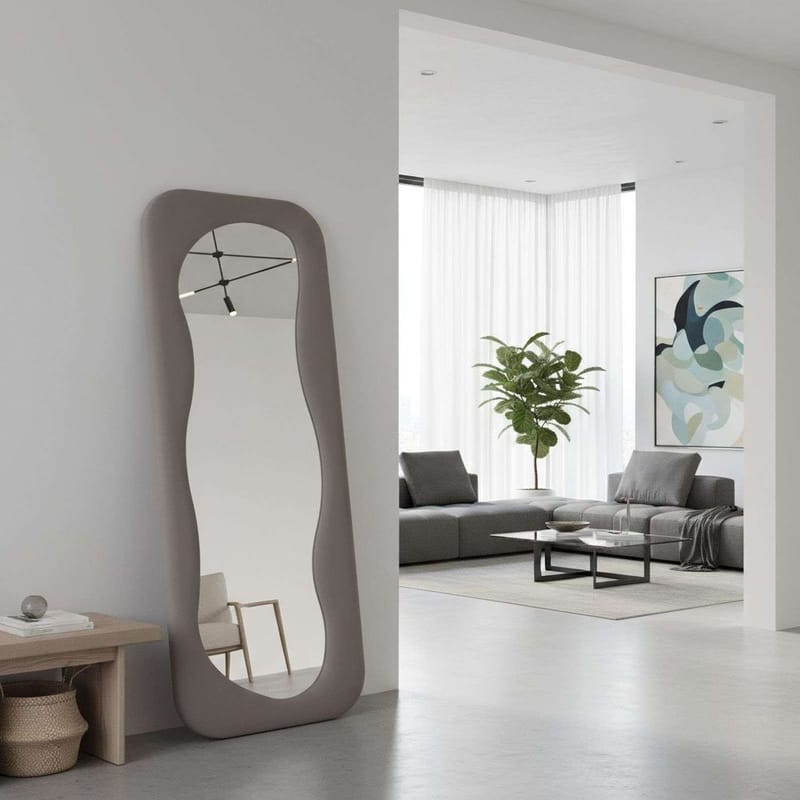 Taharoa Gulvspeil 65 x 170 cm - Taupe - Interiør - Speil - Gulvspeil