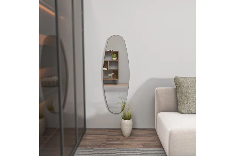 Toalettspeil Keiichi Transparent - Lysfarget tre - Interiør - Speil - Gangspeil